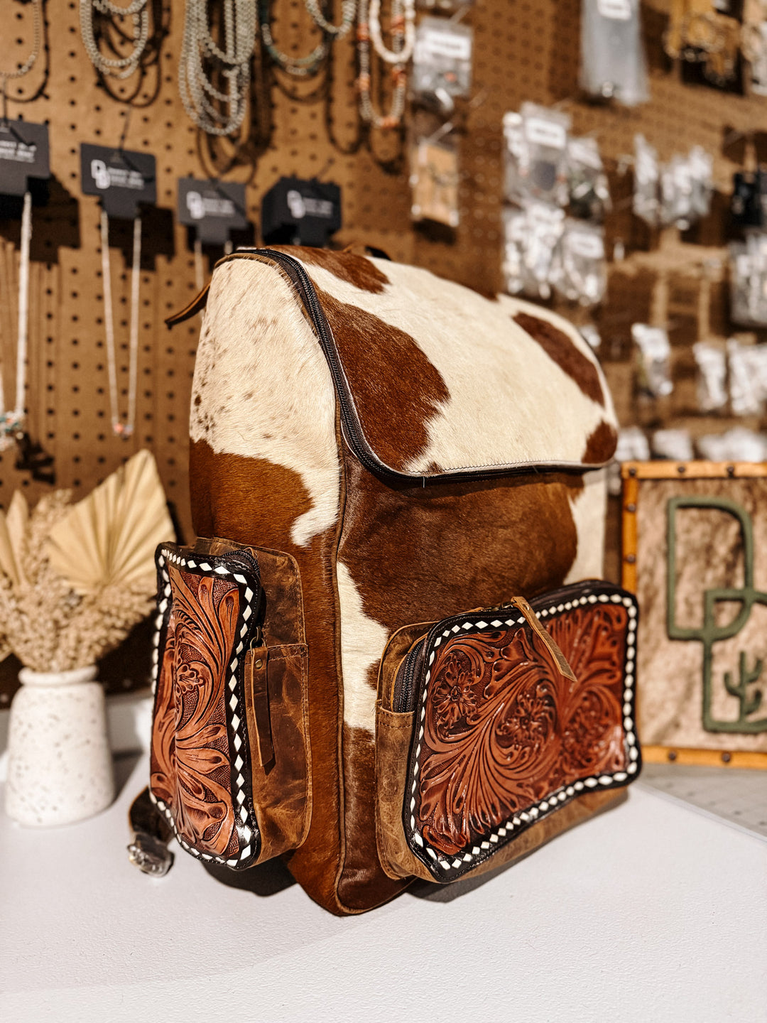 Evangeline Cowhide Backpack #28