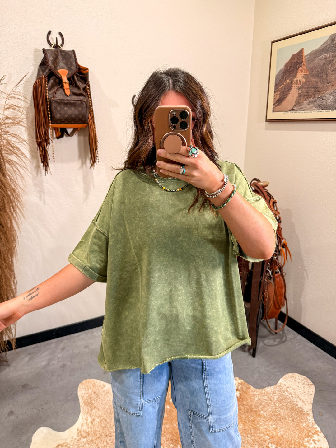 Core Washed Up Tee: Olive