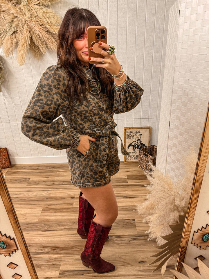 Wild Again Leopard Romper