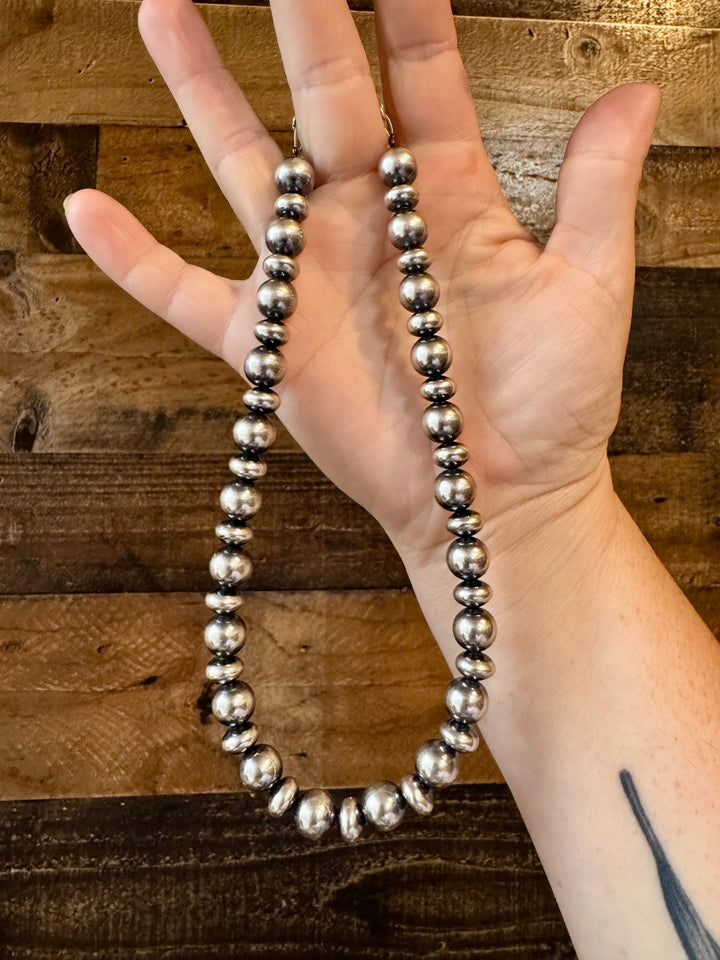 Sterling Silver Pearl Choker - 10mm - 14”