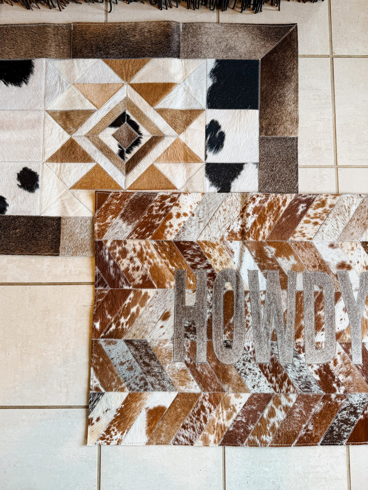Aztec Cowhide Welcome Mat