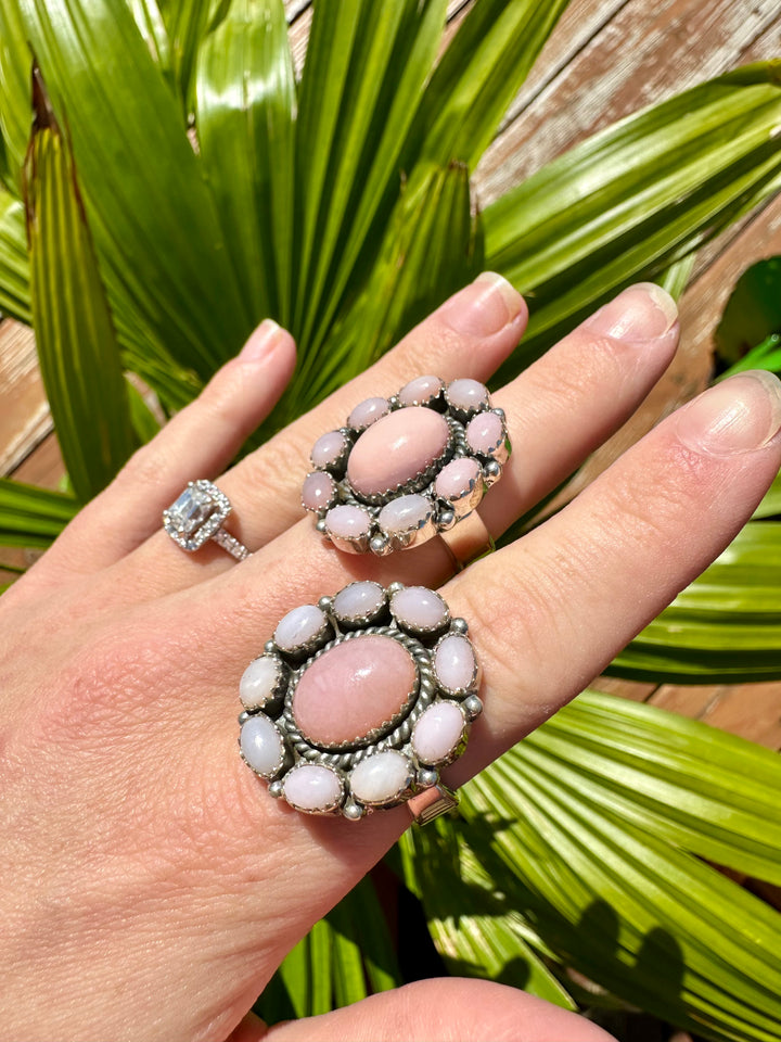 HaDa: Pink Opal Cluster Ring