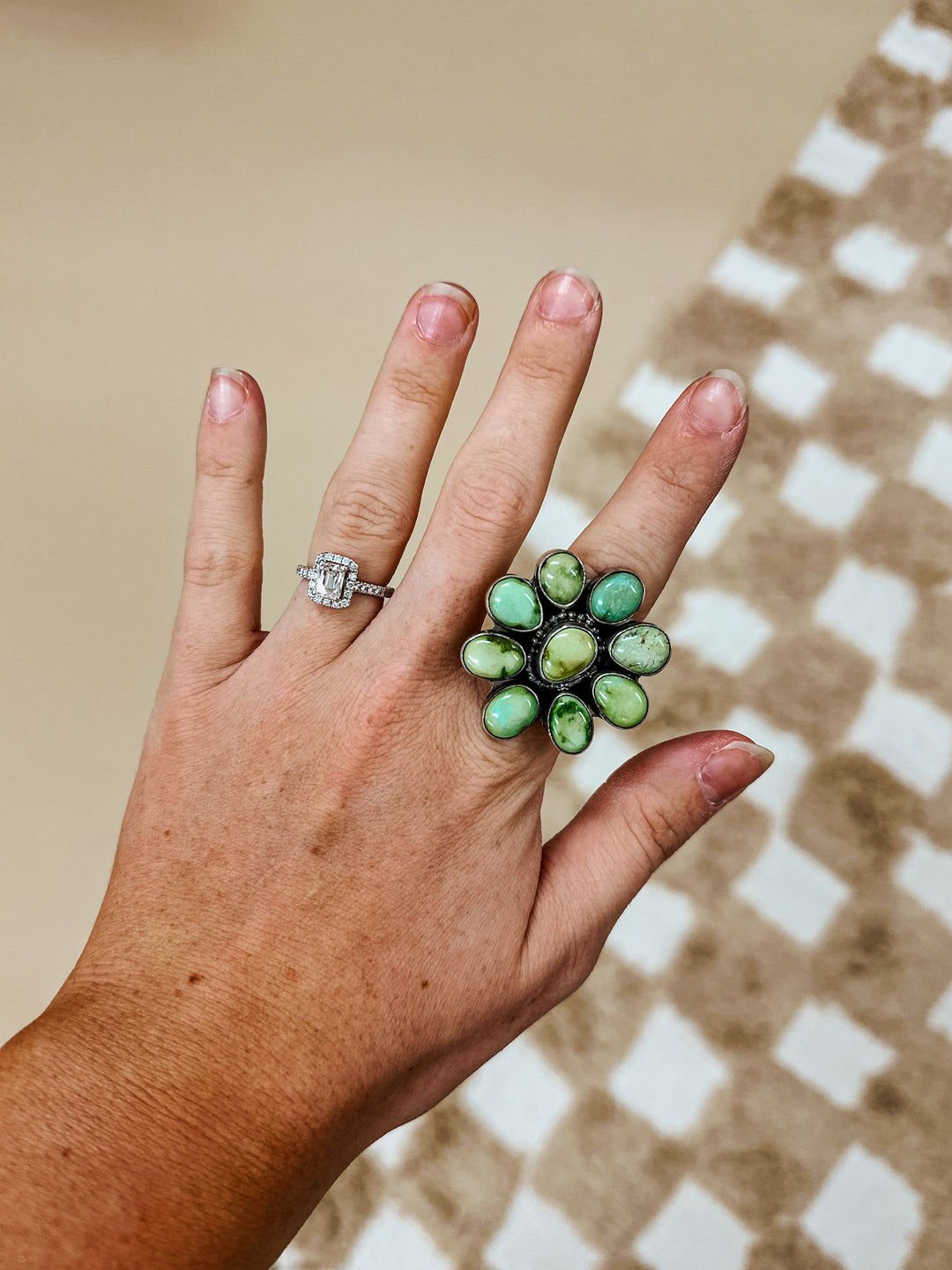 Hazel Turquoise Cluster Ring