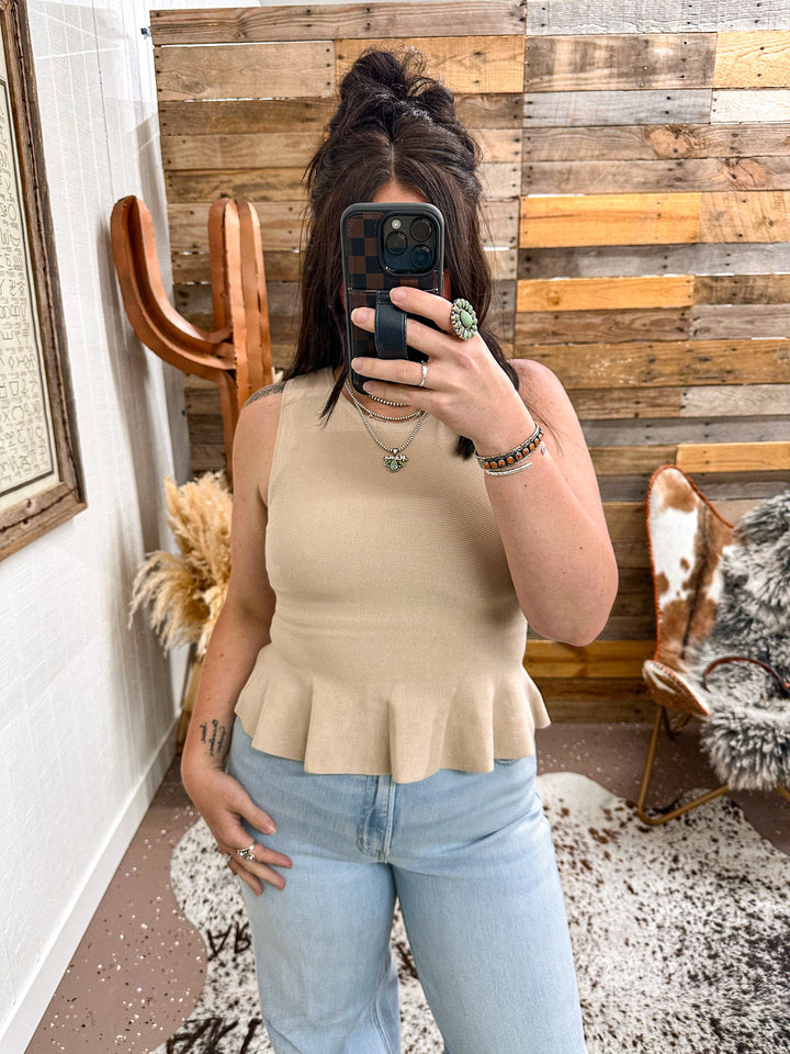 Uptown Peplum Tank