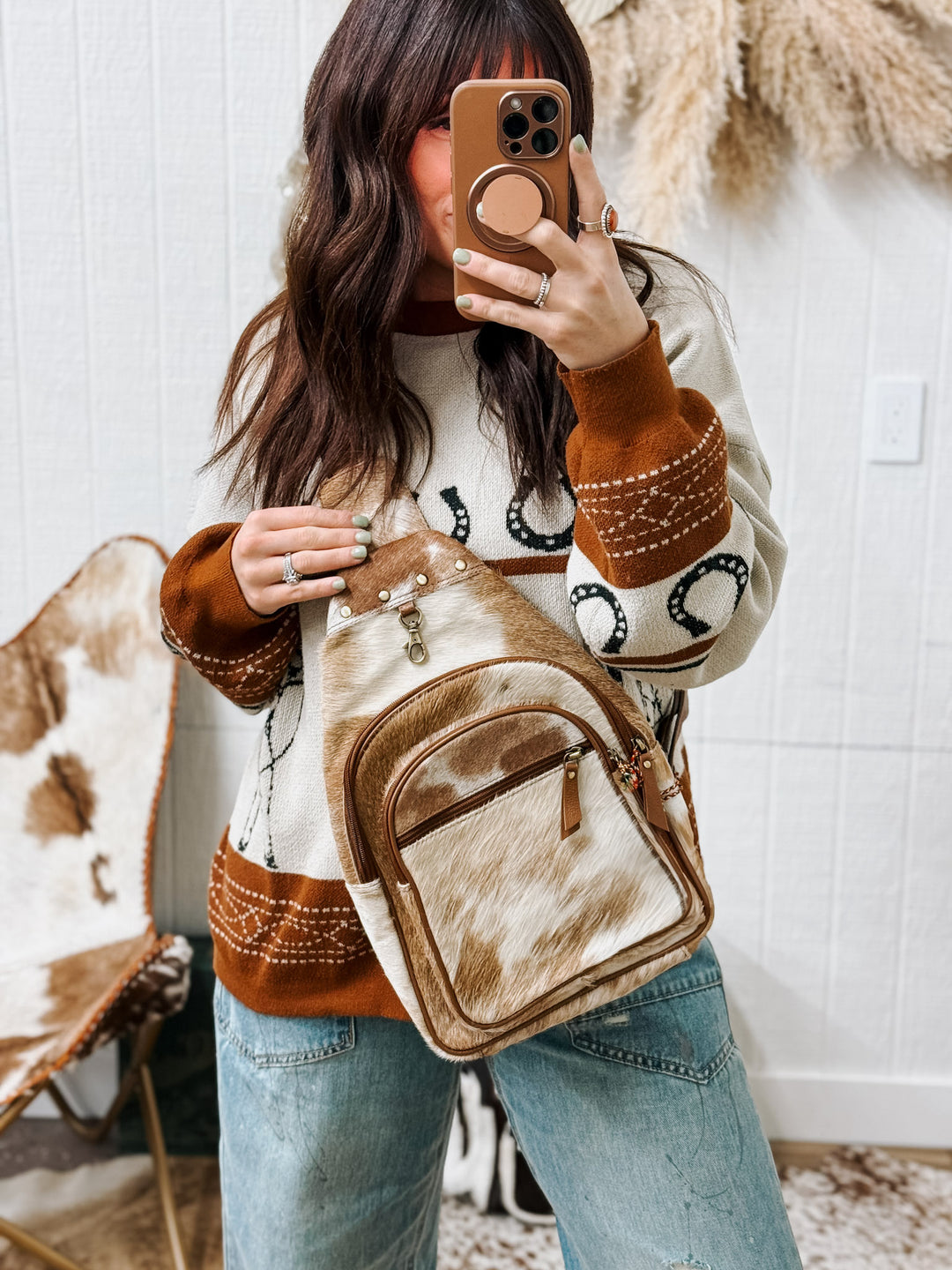 Simons Cowhide Sling Bag