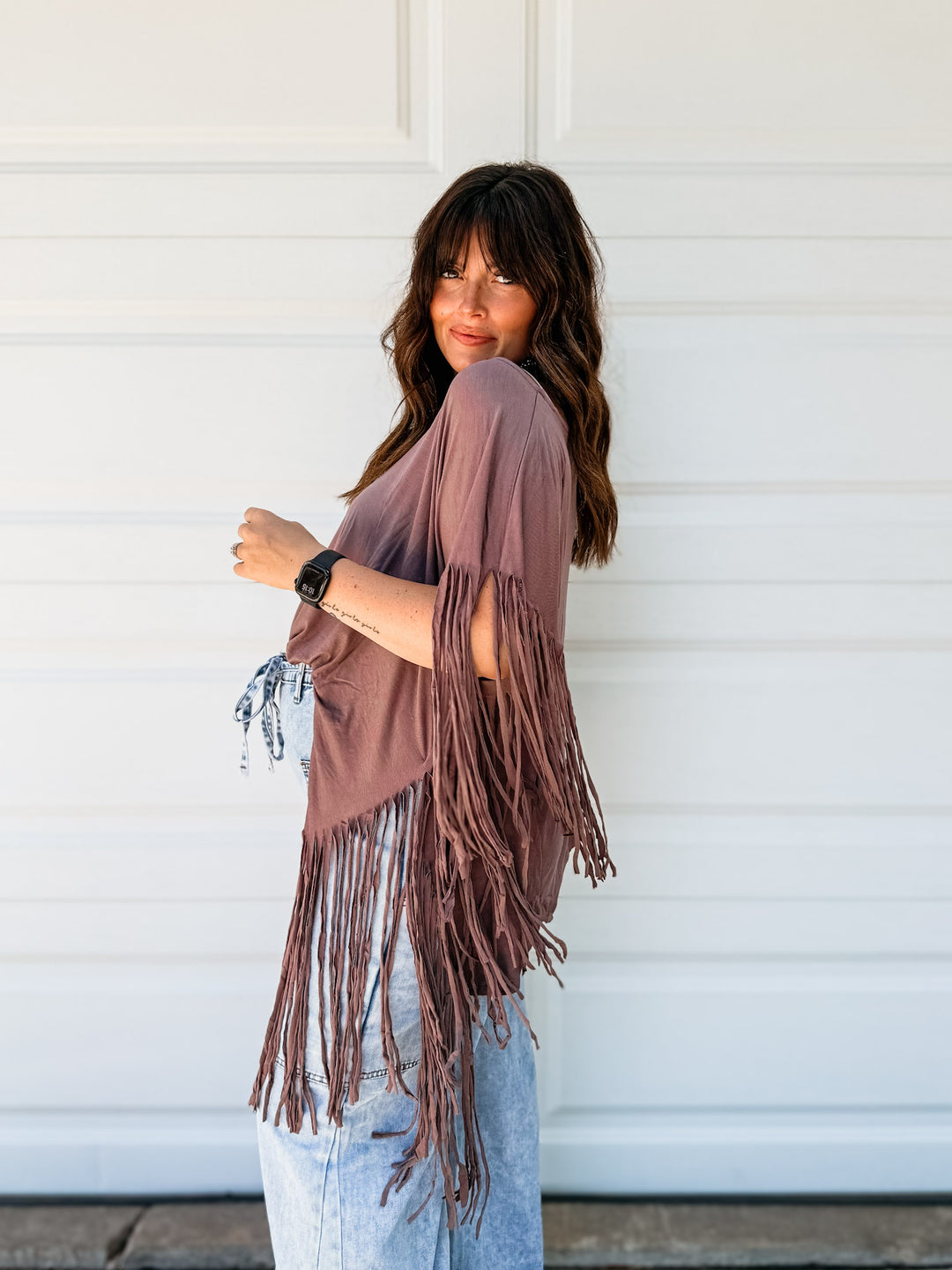 Fringe Tunic: Plum