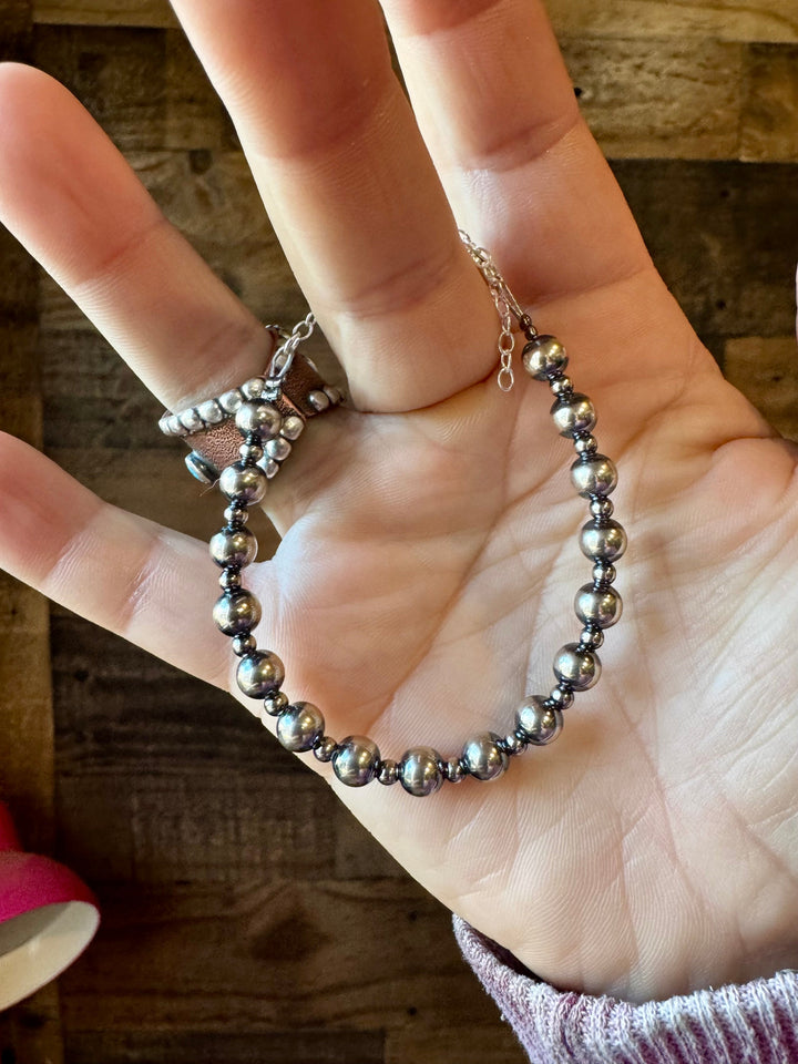 Sterling Silver Pearl Bracelet- 3 mm & 6 mm