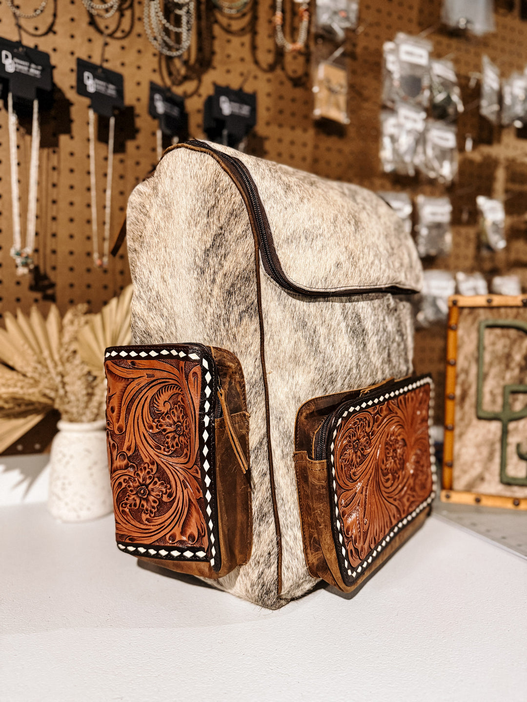 Evangeline Cowhide Backpack #38
