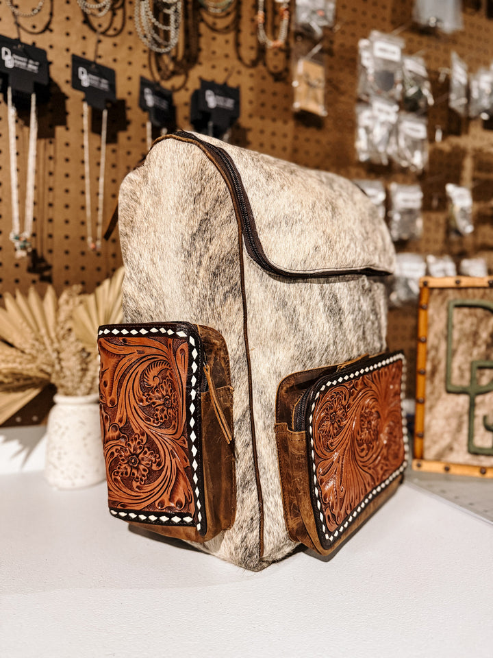Evangeline Cowhide Backpack #38