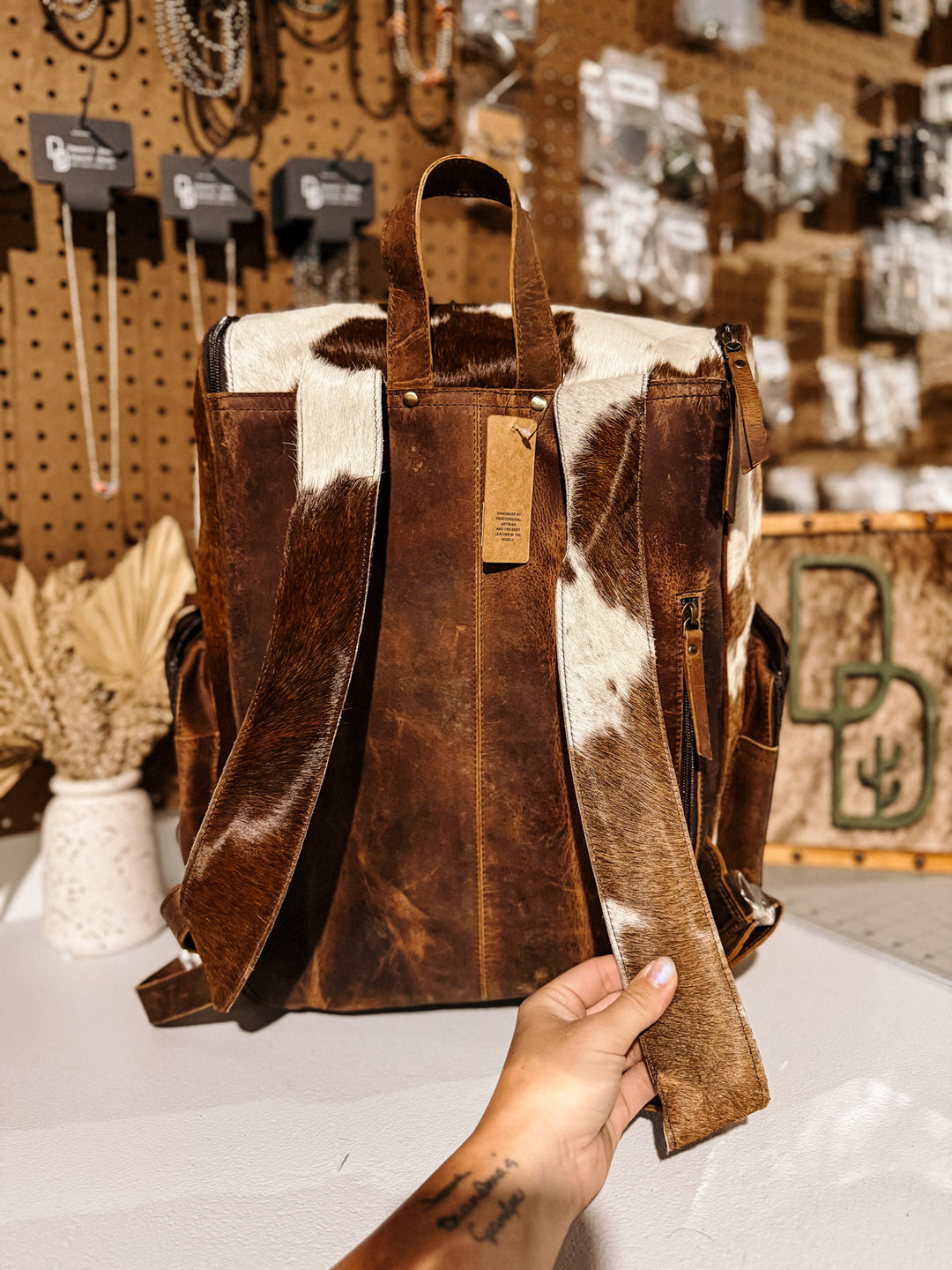 Evangeline Cowhide Backpack #34