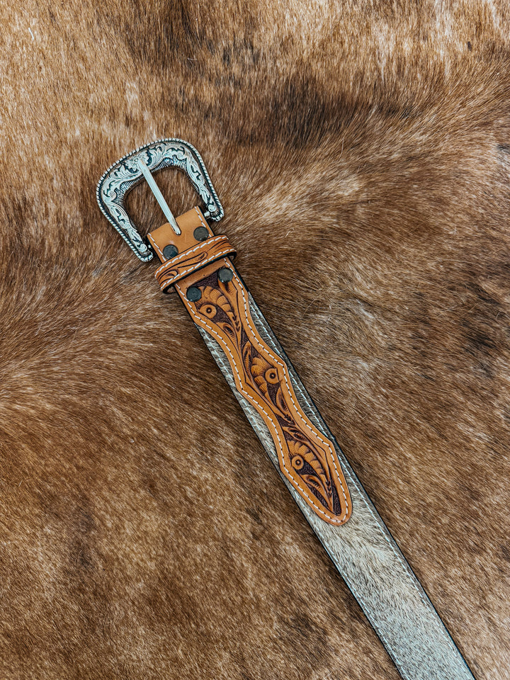 Cattlemen Tooled Belt