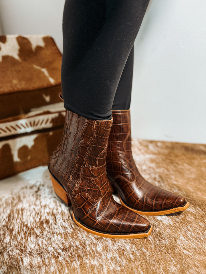 Ariat Jade Espresso Croc Bootie
