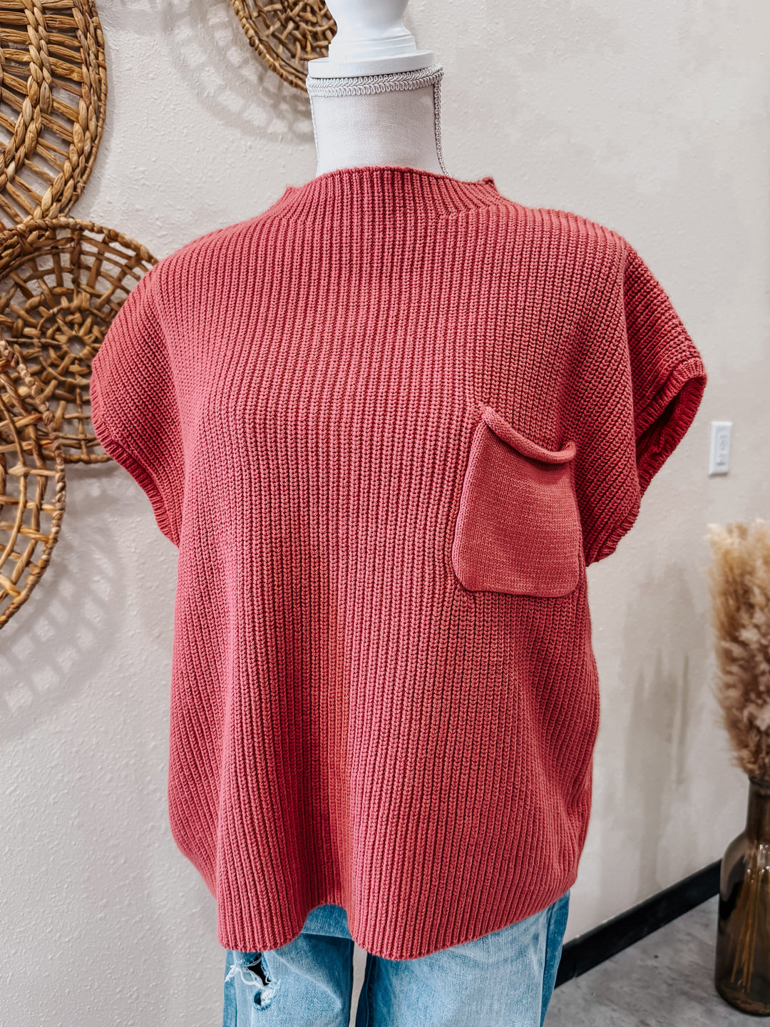 Sedona Knit Vest: Desert Rose