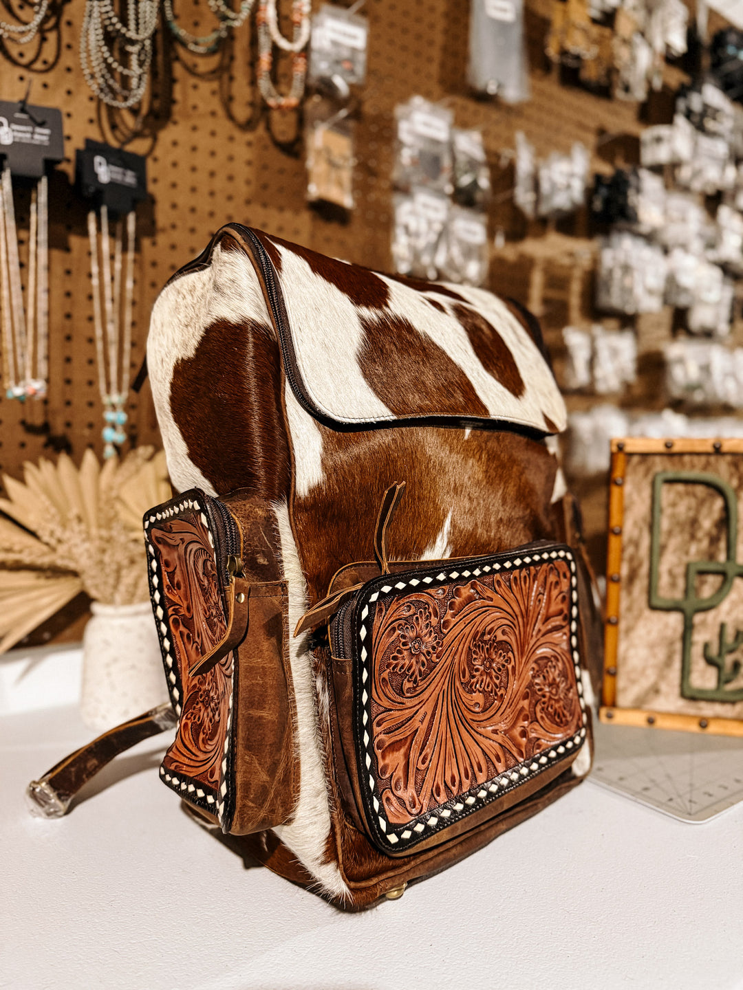 Evangeline Cowhide Backpack #15
