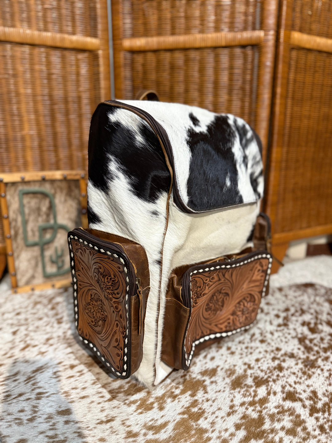 Evangeline Cowhide Backpack #54