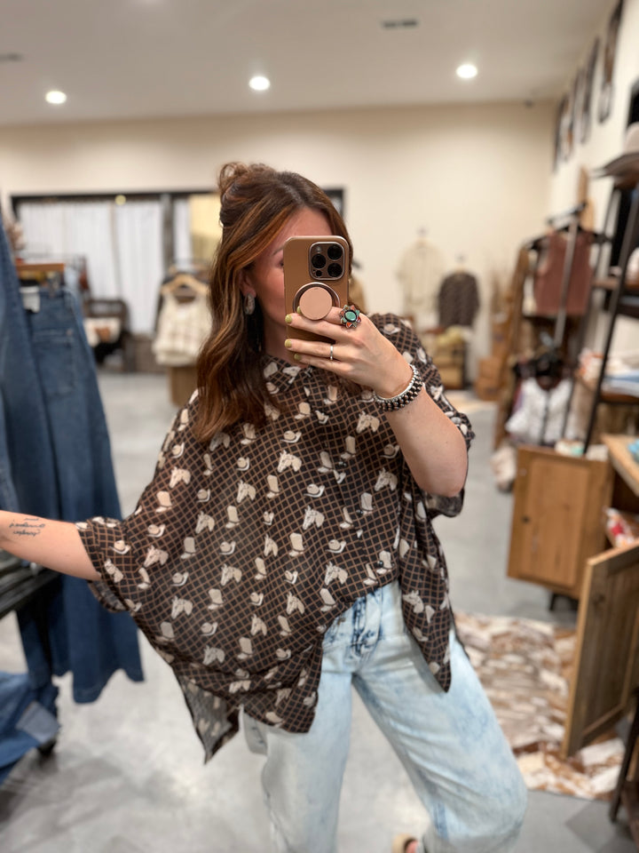The Drover Button Up Top