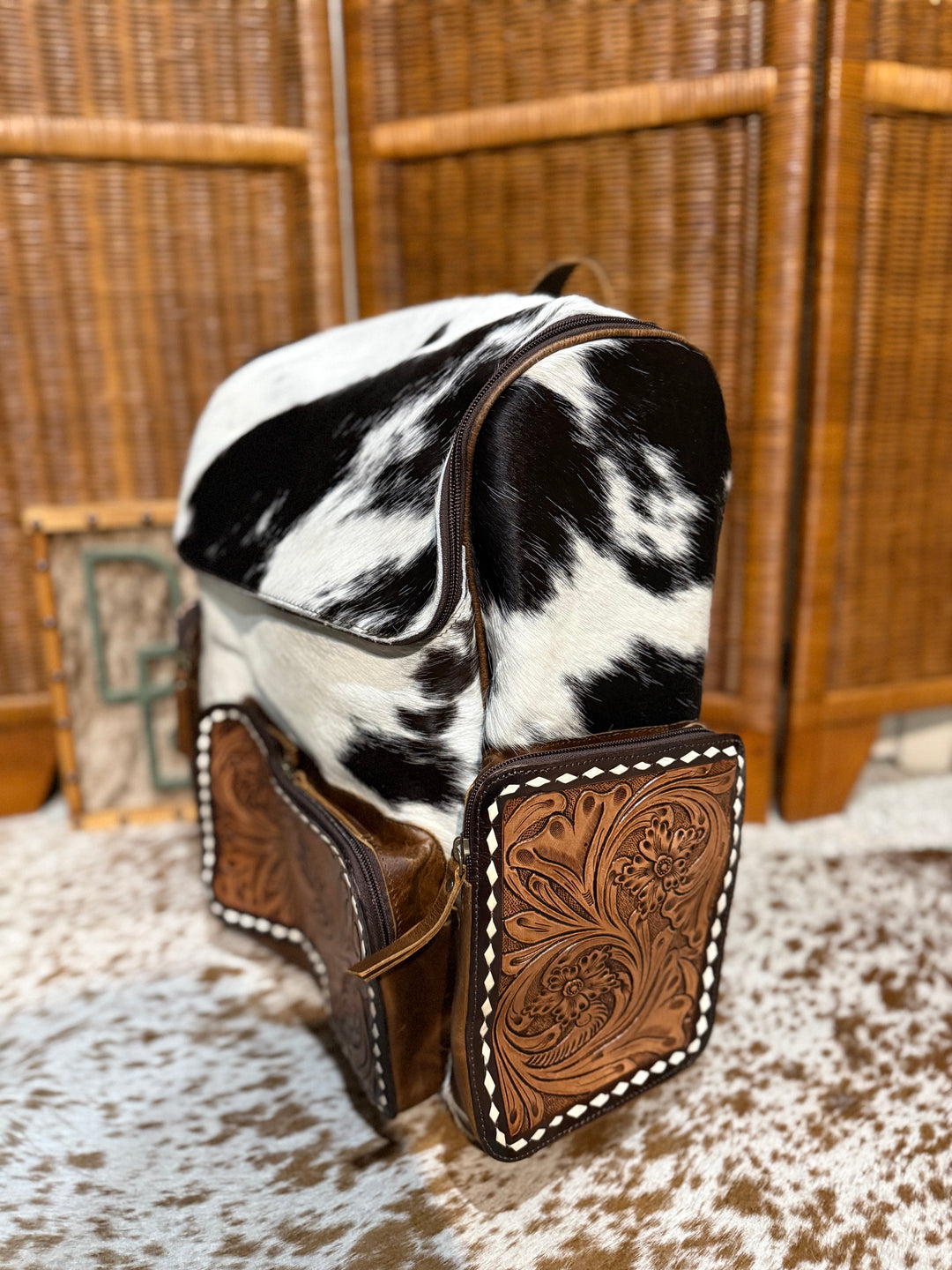 Evangeline Cowhide Backpack #54