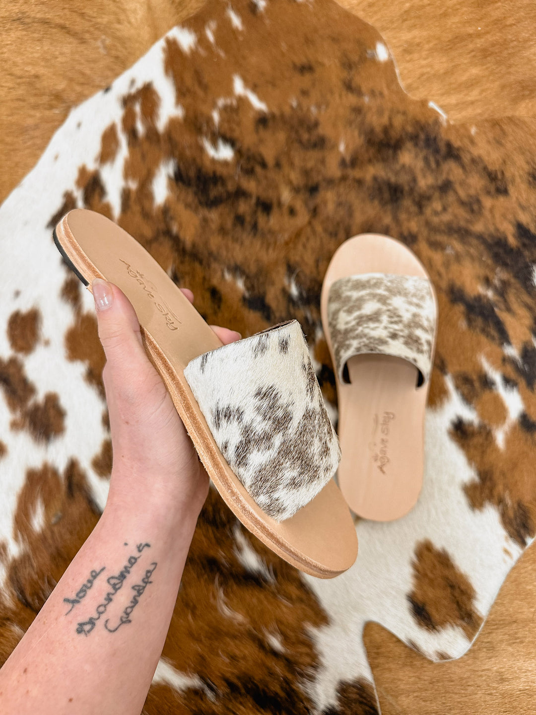 Agave Sky Cowhide Sandals 6 #2