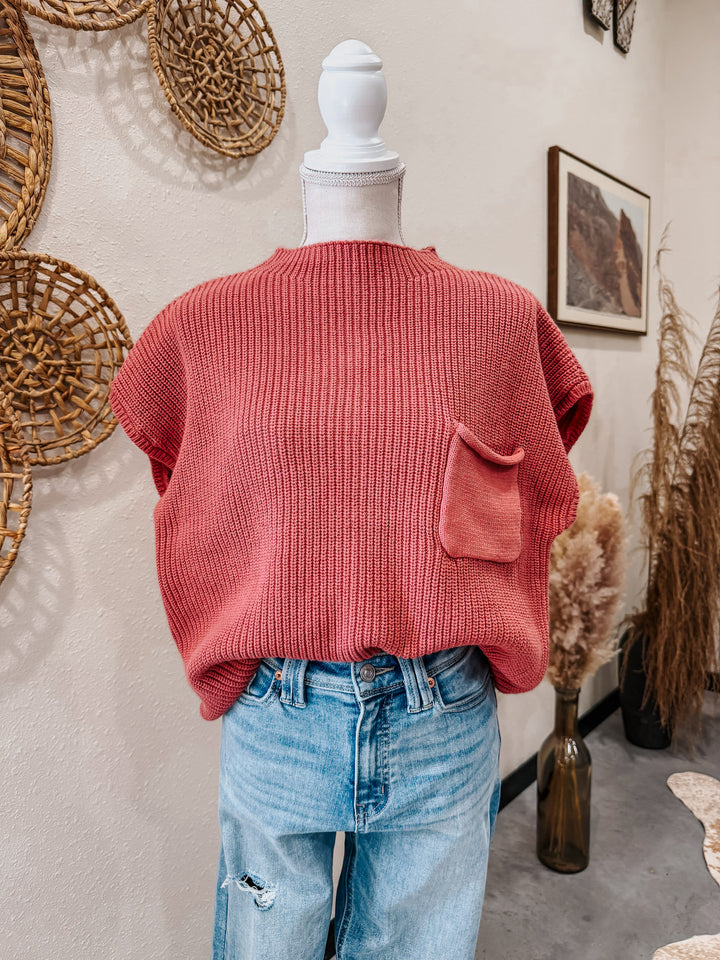 Sedona Knit Vest: Desert Rose