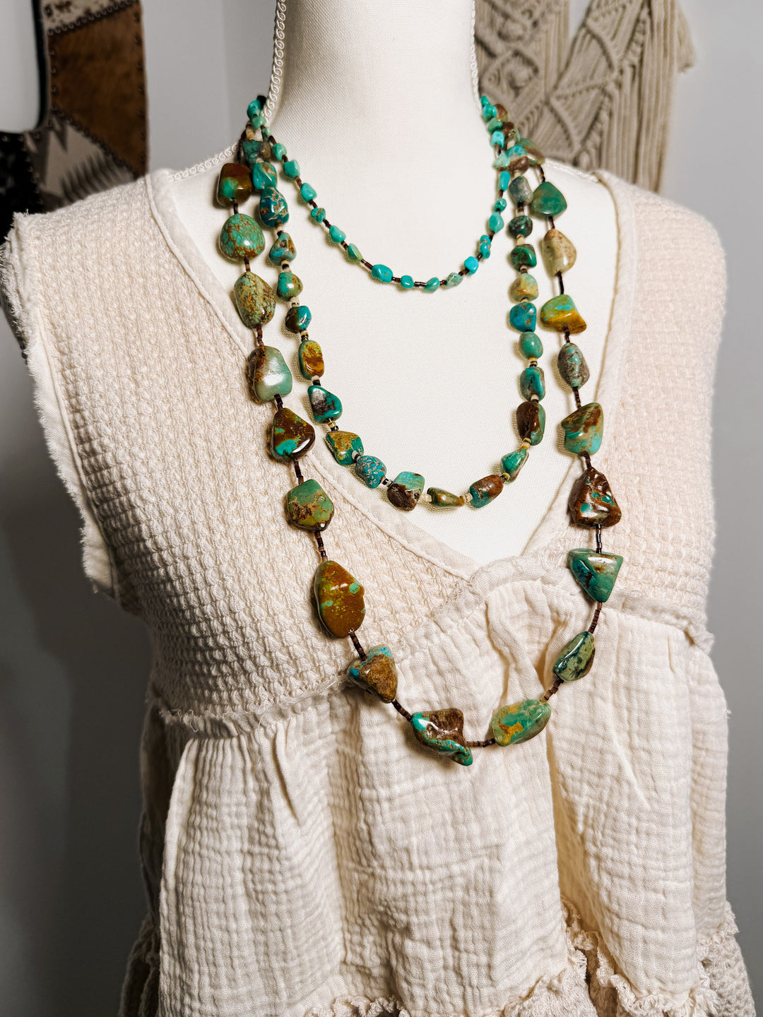 27” Turquoise Nugget Necklace