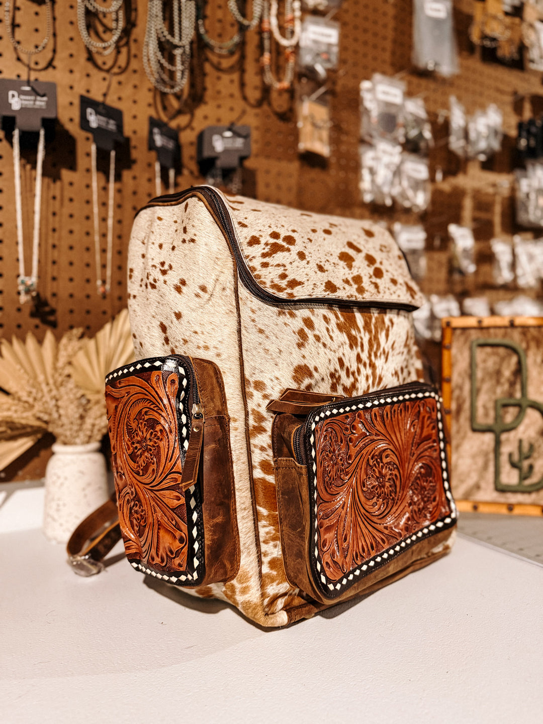 Evangeline Cowhide Backpack #47