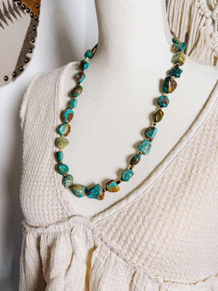 27” Turquoise Nugget Necklace