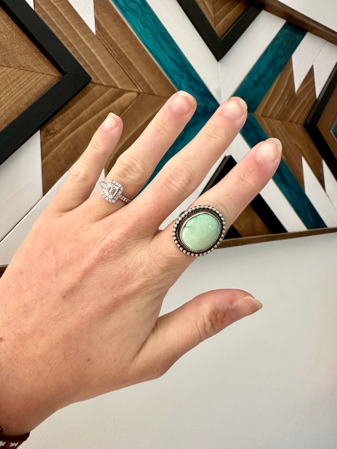 Dirty Olive Turquoise Ring #1