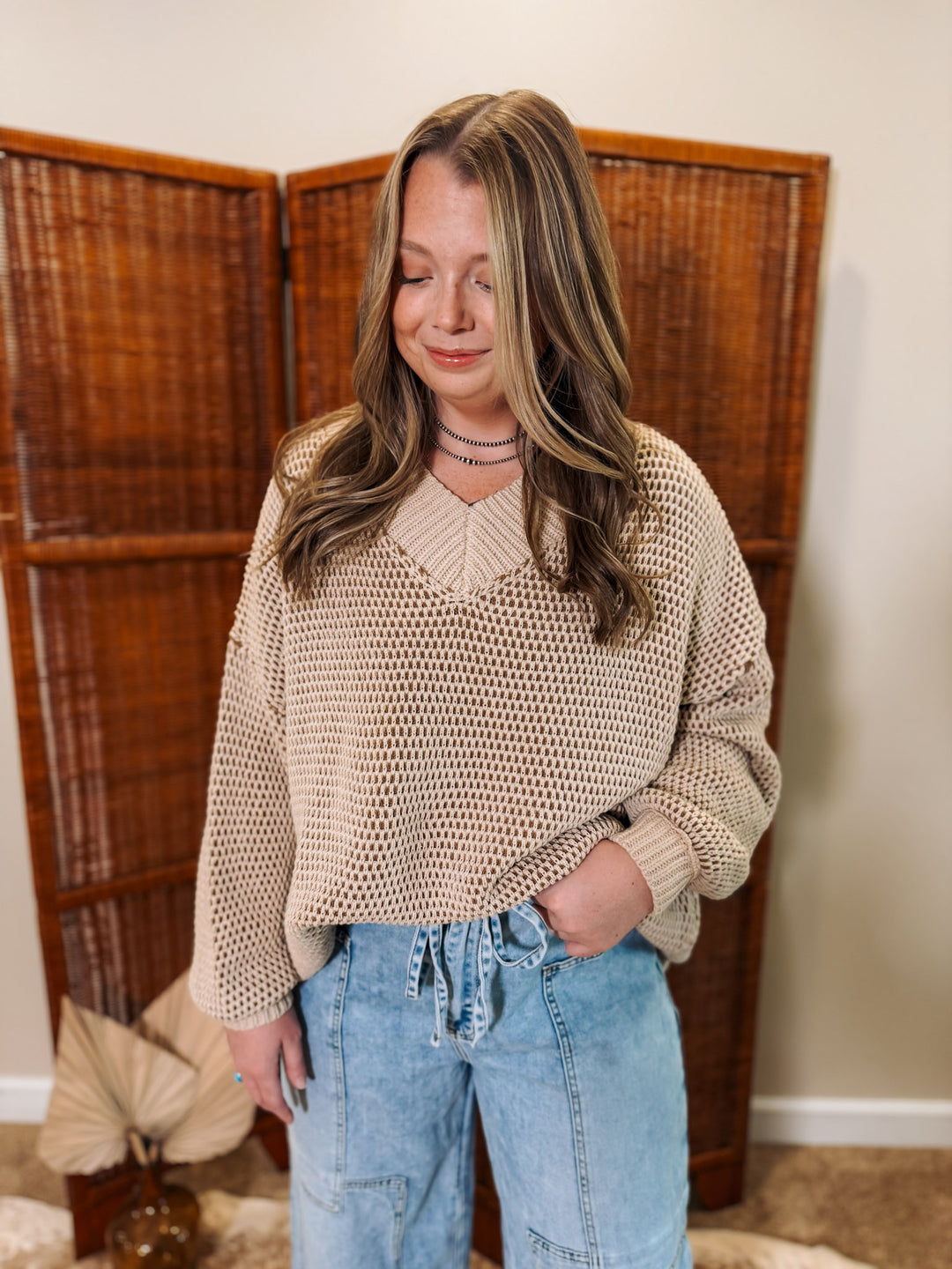 Warm Whiskey Oversized Sweater