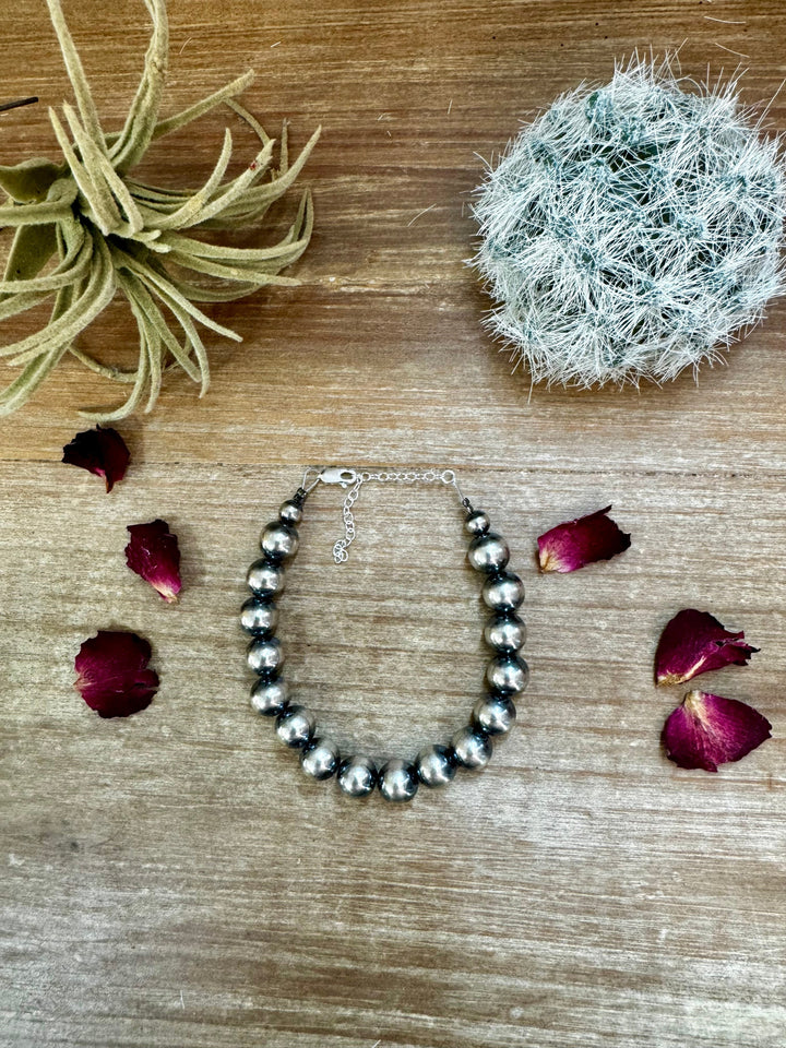 Silver Pearl Bracelet - 10 mm