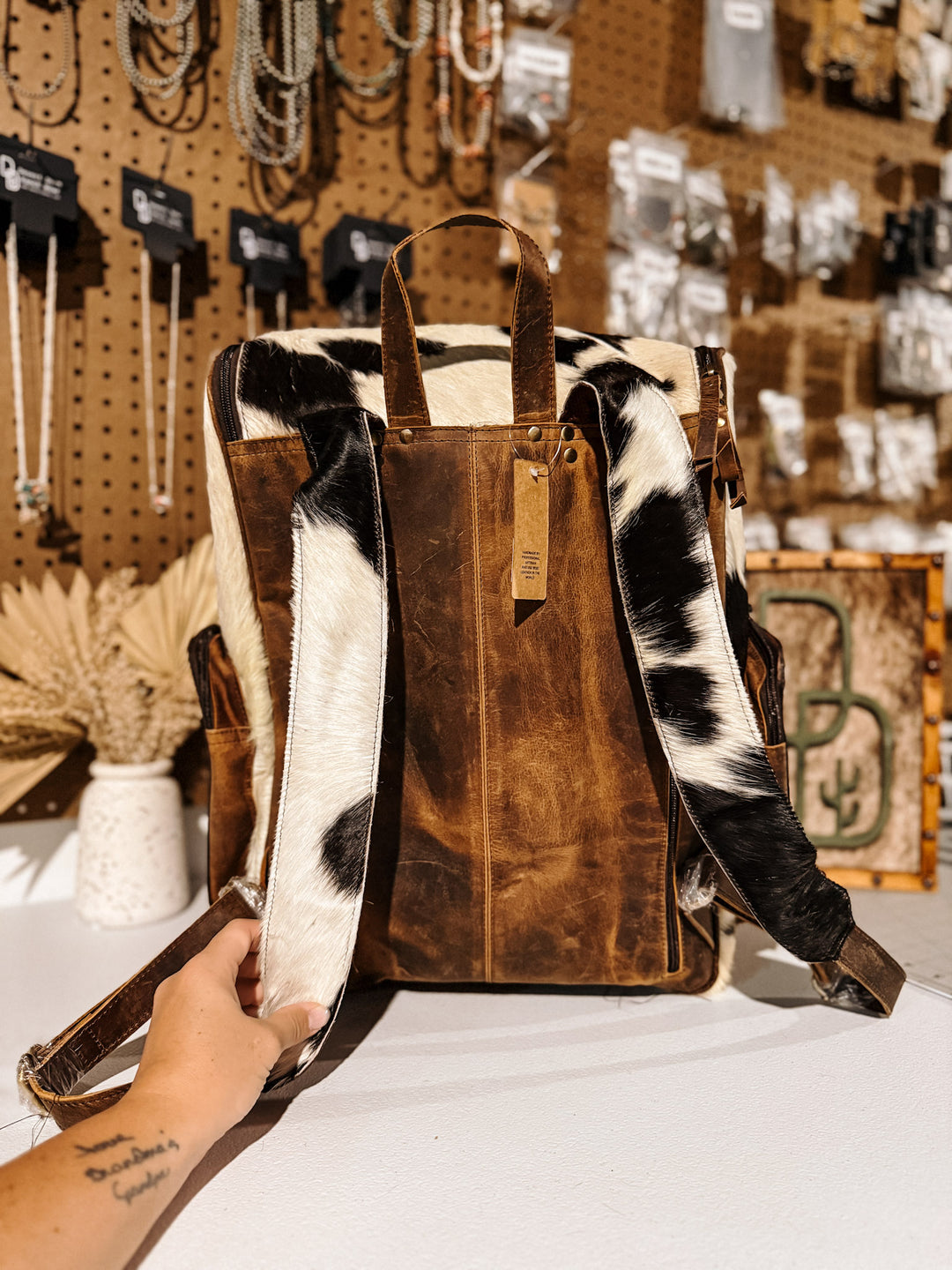 Evangeline Cowhide Backpack #37