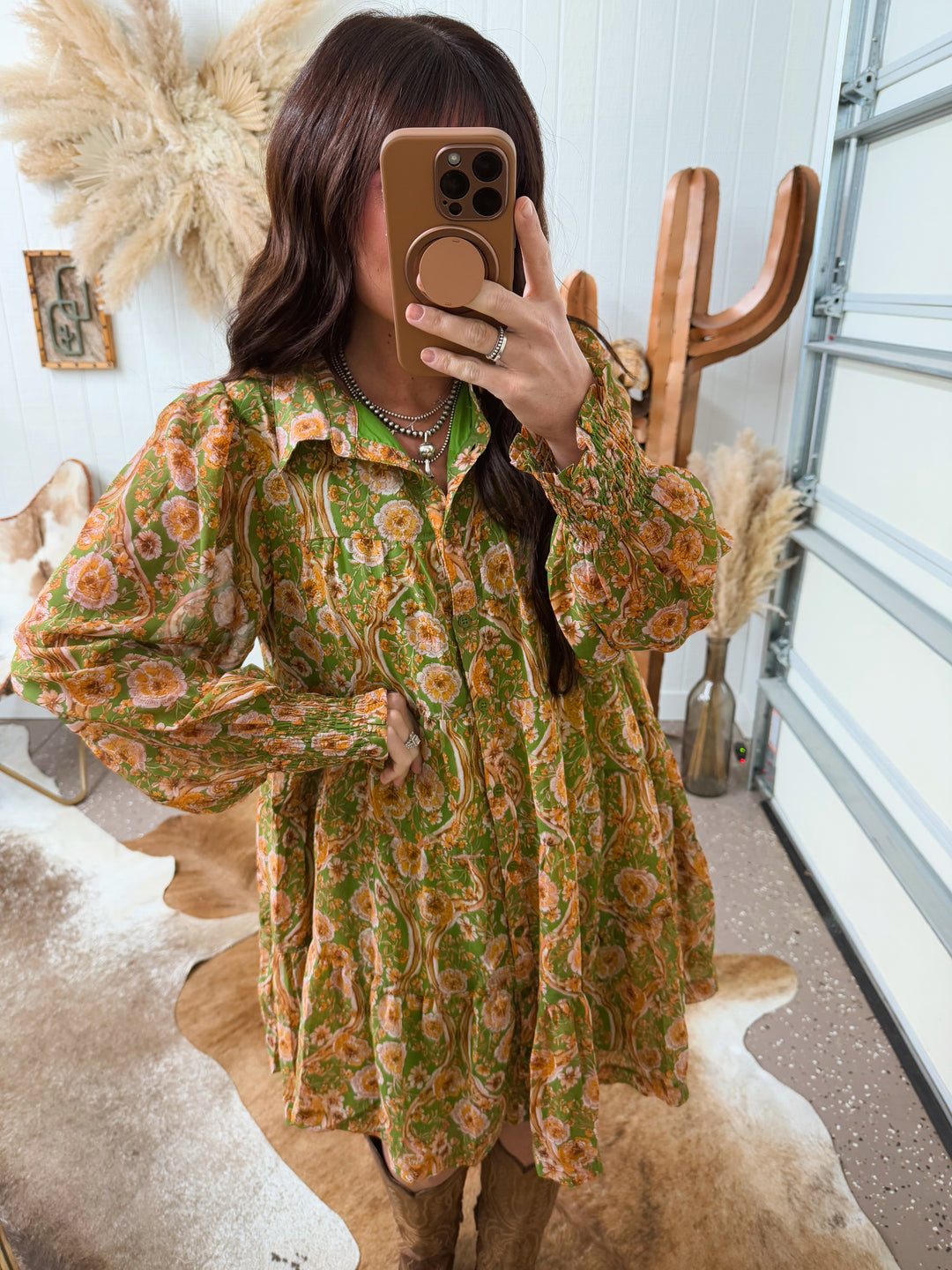 Billings Floral Button Down Dress