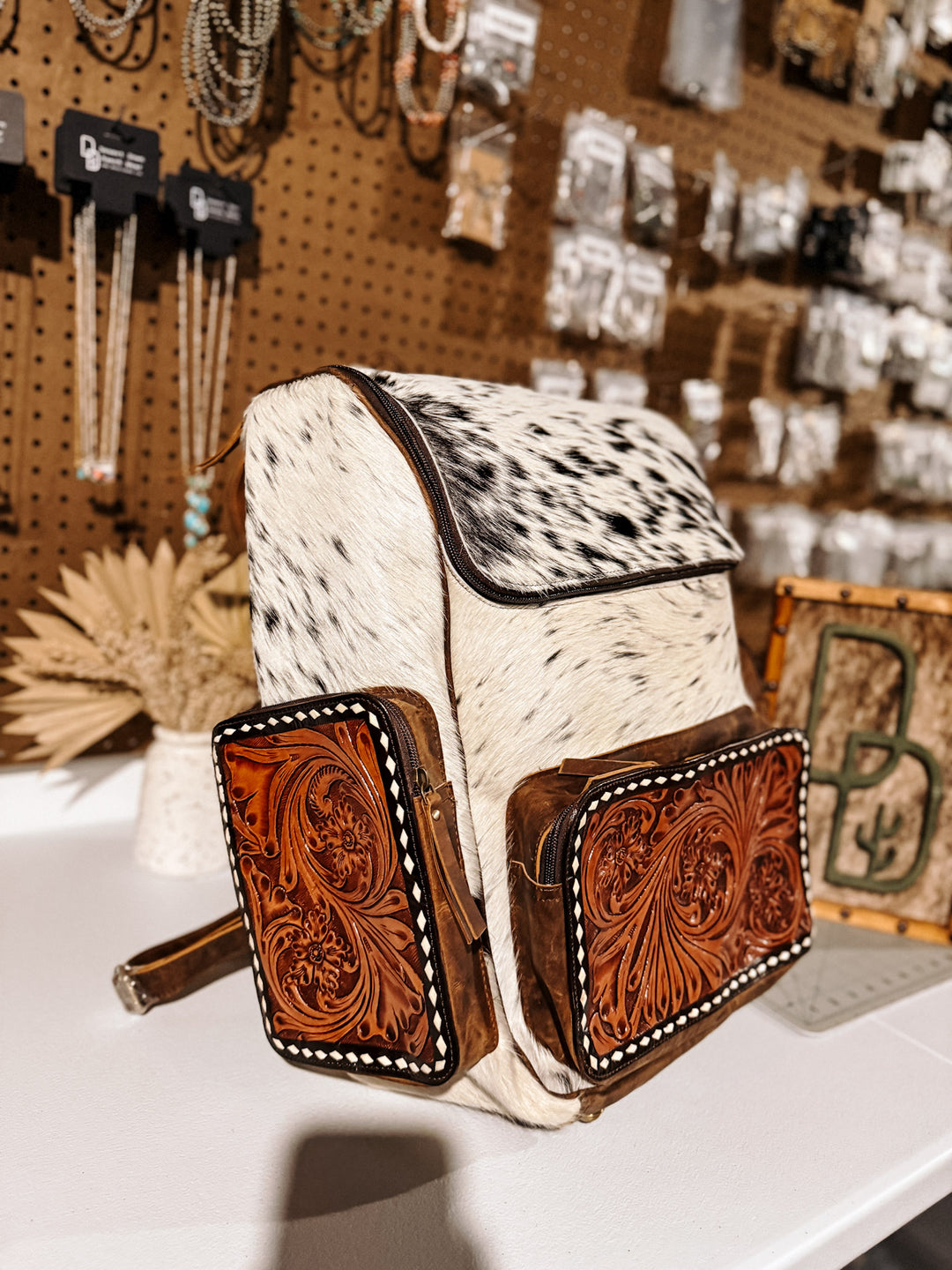Evangeline Cowhide Backpack #4
