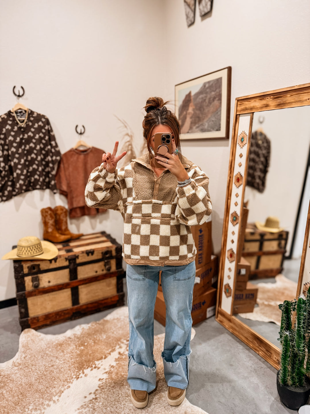 Checked In Pullover