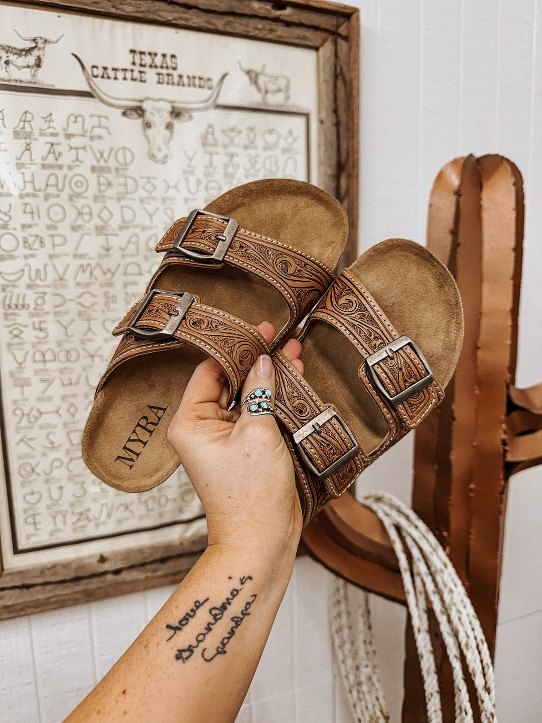 Darla Tooled Sandals