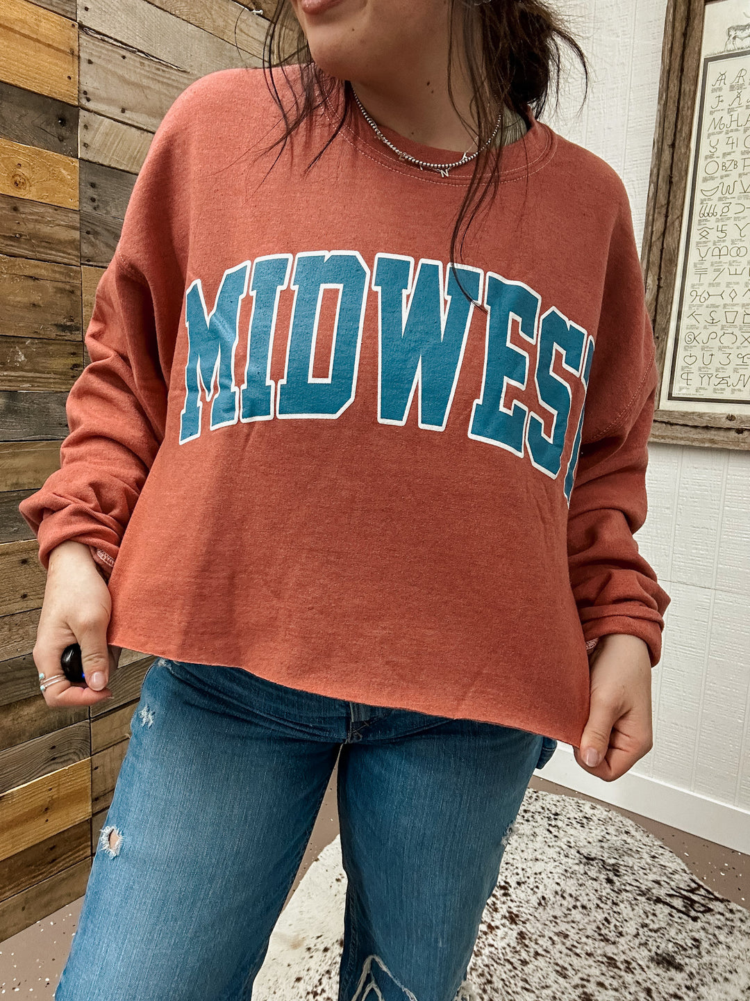 Midwest Cropped Crewneck