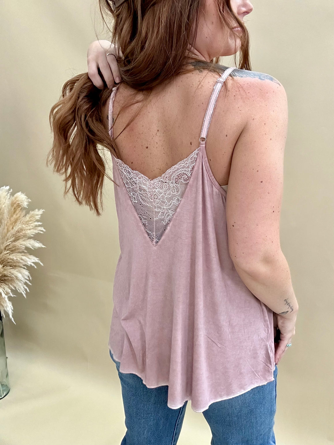 POL Lace Cami: Desert Rose