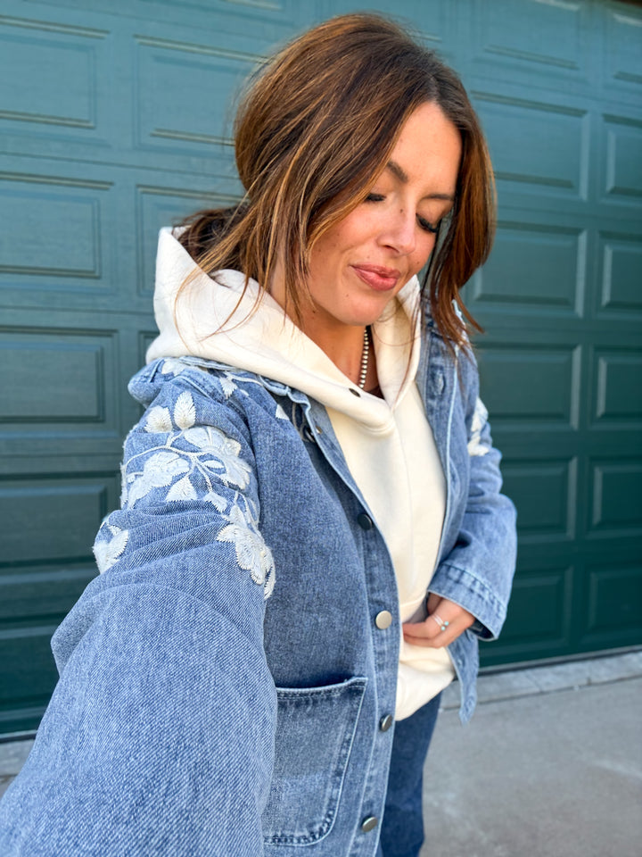 Mima Made Floral Denim Jacket