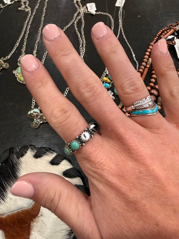 Two Toned Infinity Stone Ring - Size 8