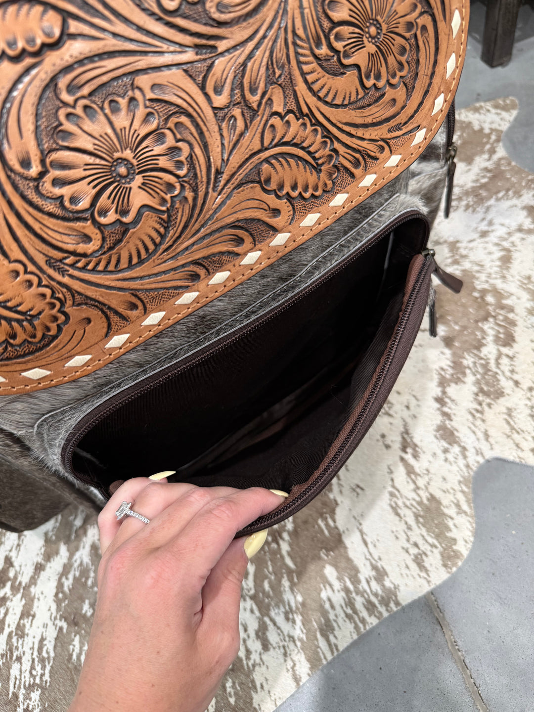 Cowhide Backpack #1