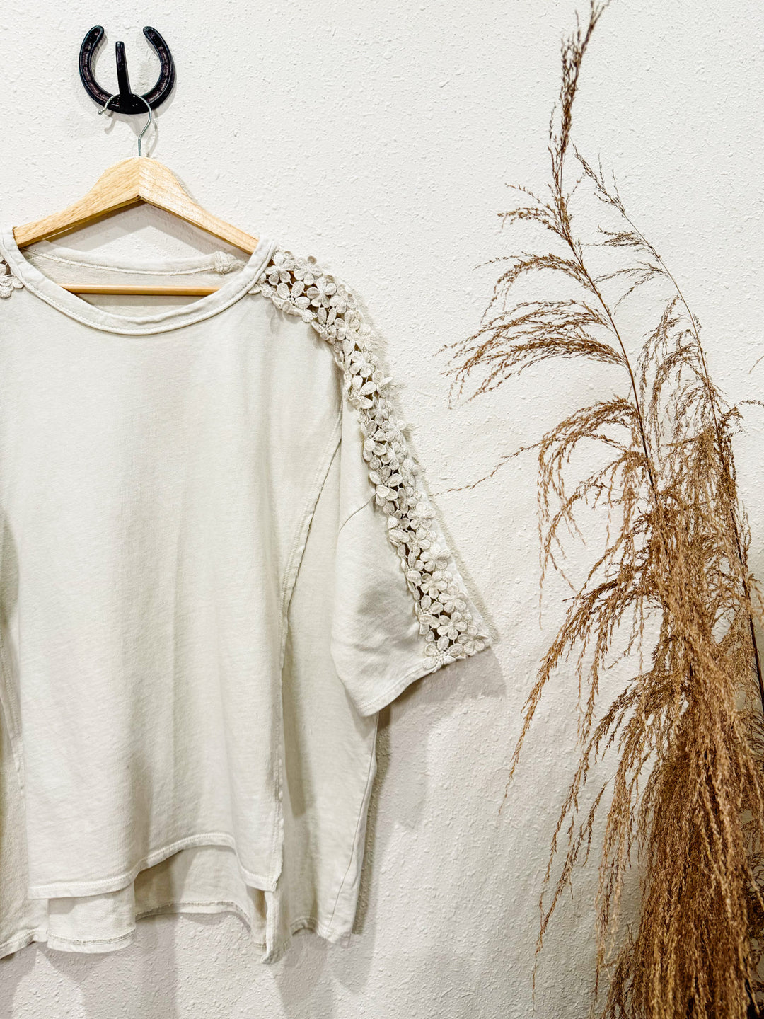 In the Garden Top: Ivory