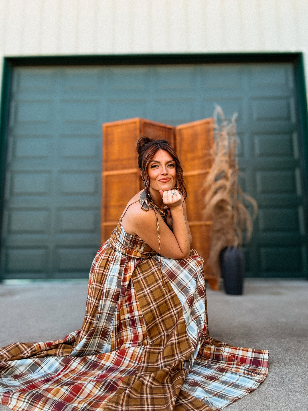 Ashford Plaid Maxi Dress