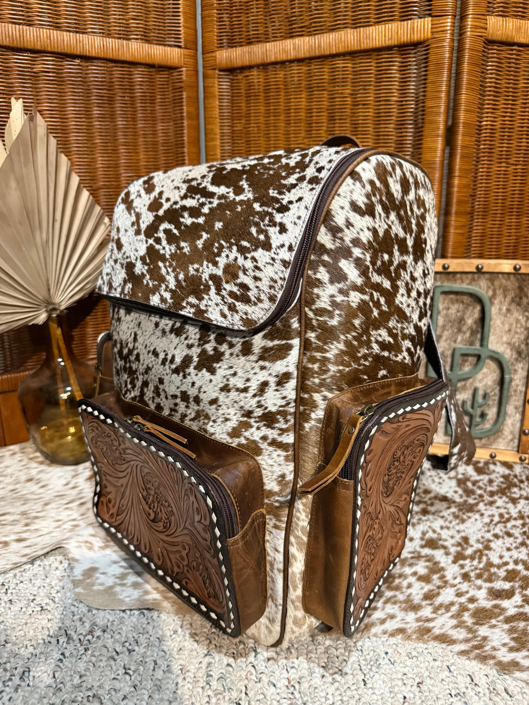 Evangeline Cowhide Backpack #92