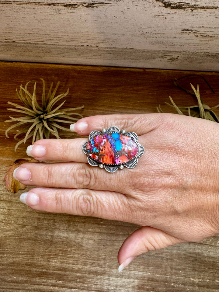 Pink Dahlia Adjustable Ring – Tia Long