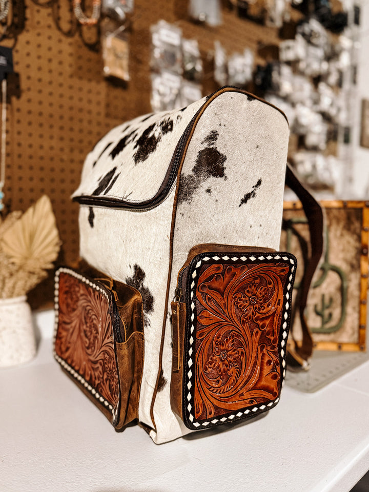 Evangeline Cowhide Backpack #16