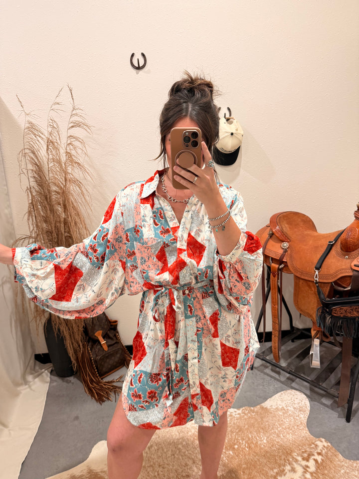 Red and Blume Tunic Dress