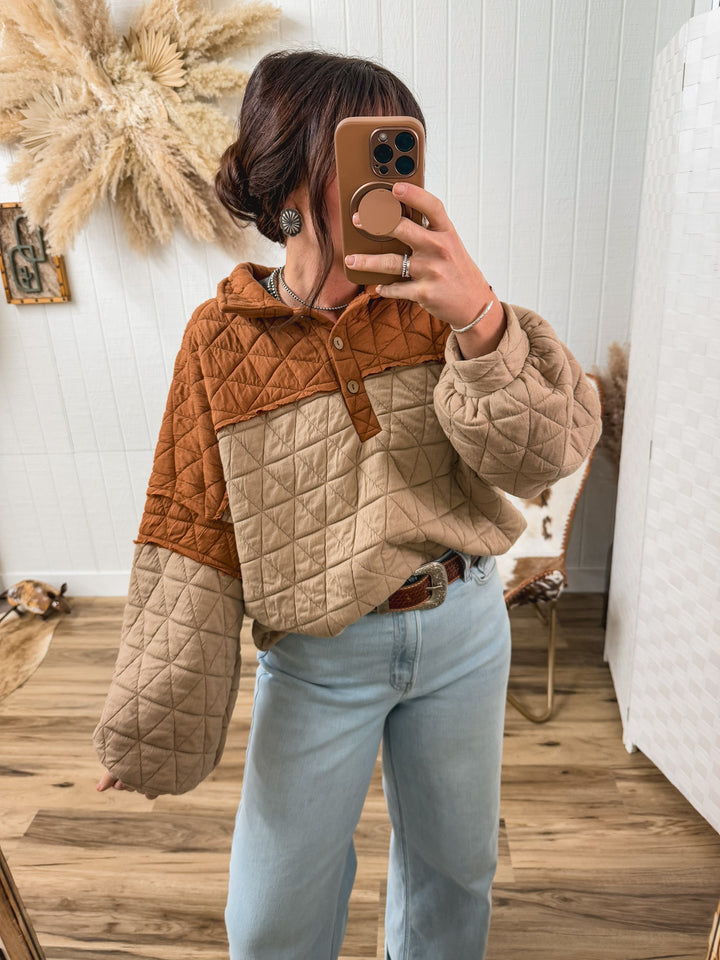 Old Bend Quilted Pullover