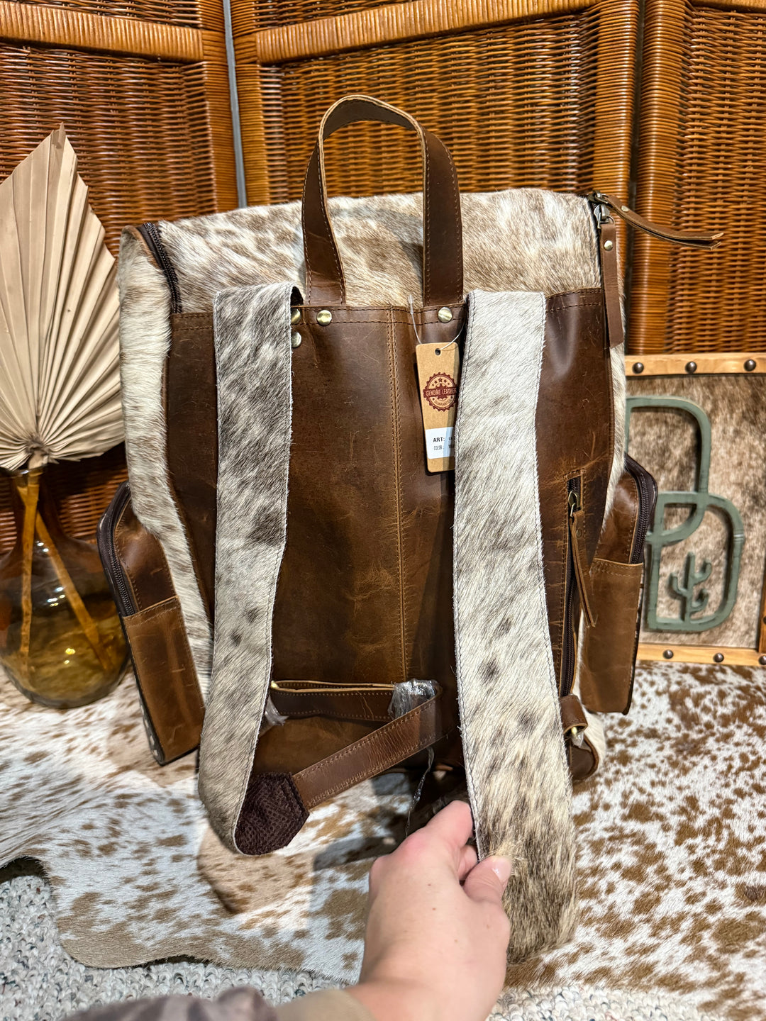 Evangeline Cowhide Backpack #81