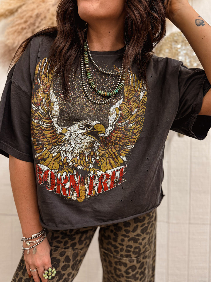 Born Free Oversized Cropped Tee