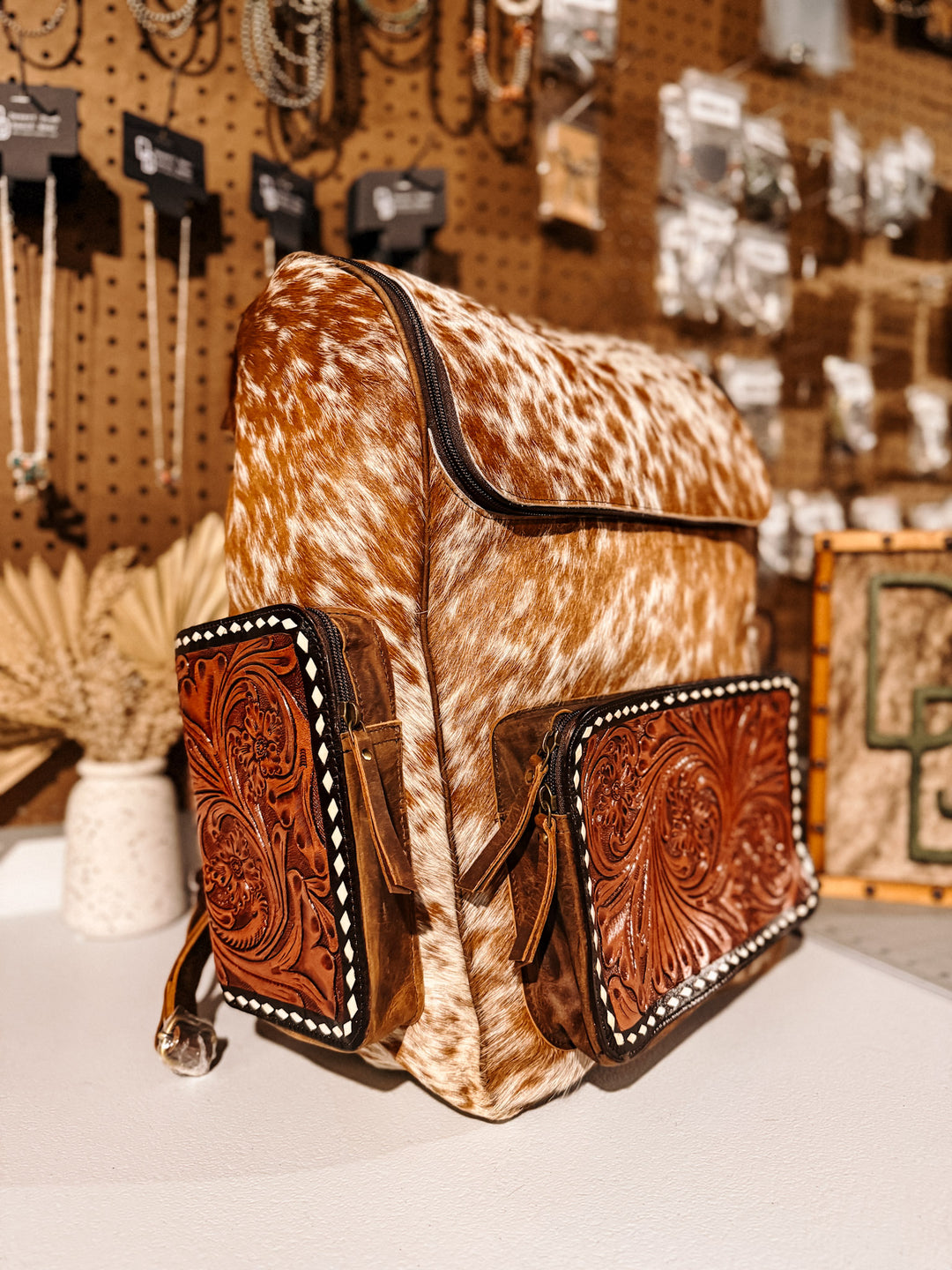Evangeline Cowhide Backpack #49