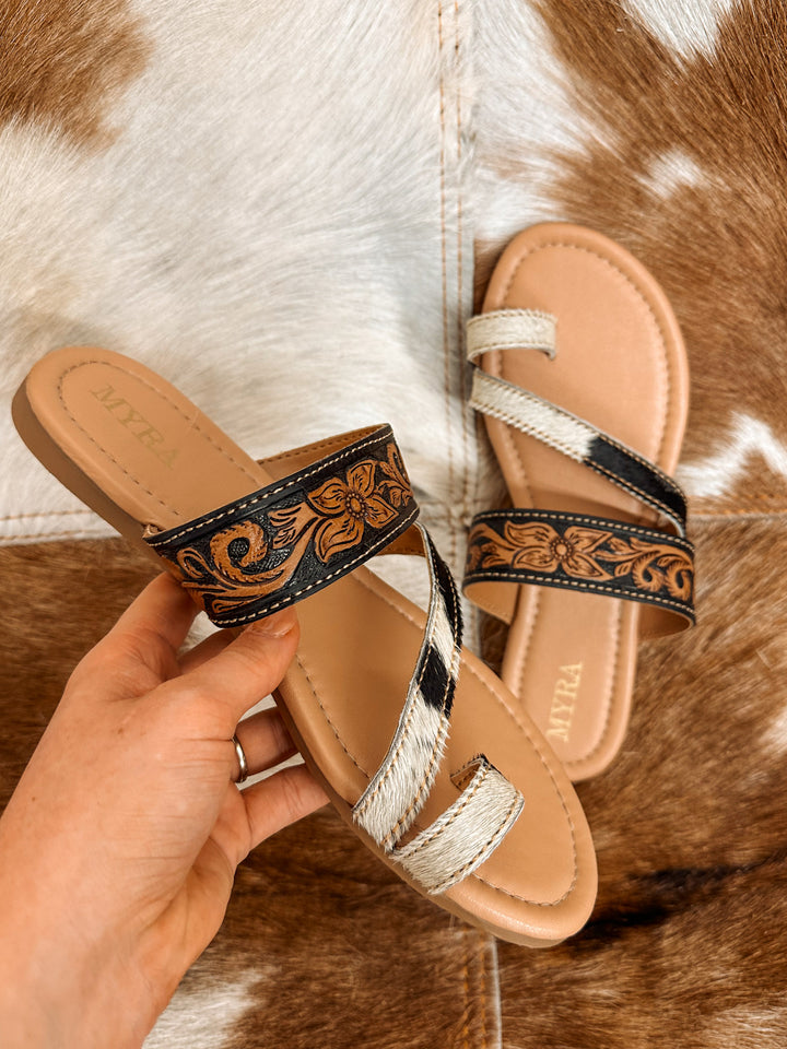 Greta Cowhide Sandals